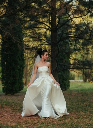 Стильное итальянское платье из благородного микадо