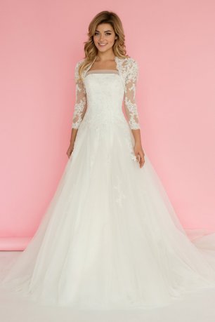 Свадебное платье А-силуэта с болеро