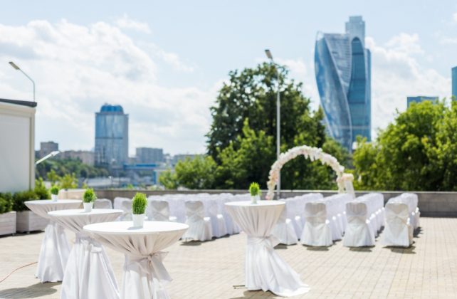 свадьба на крыше, свадебная церемония на крыше, площадка WTC WEDDING