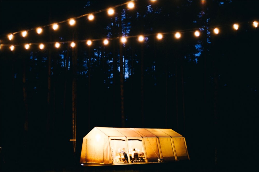 Что если непогода не позволила вечером собраться  у костра? На этот случай у нас есть просторный тент, в котором можно и поужинать и провести мероприятие.