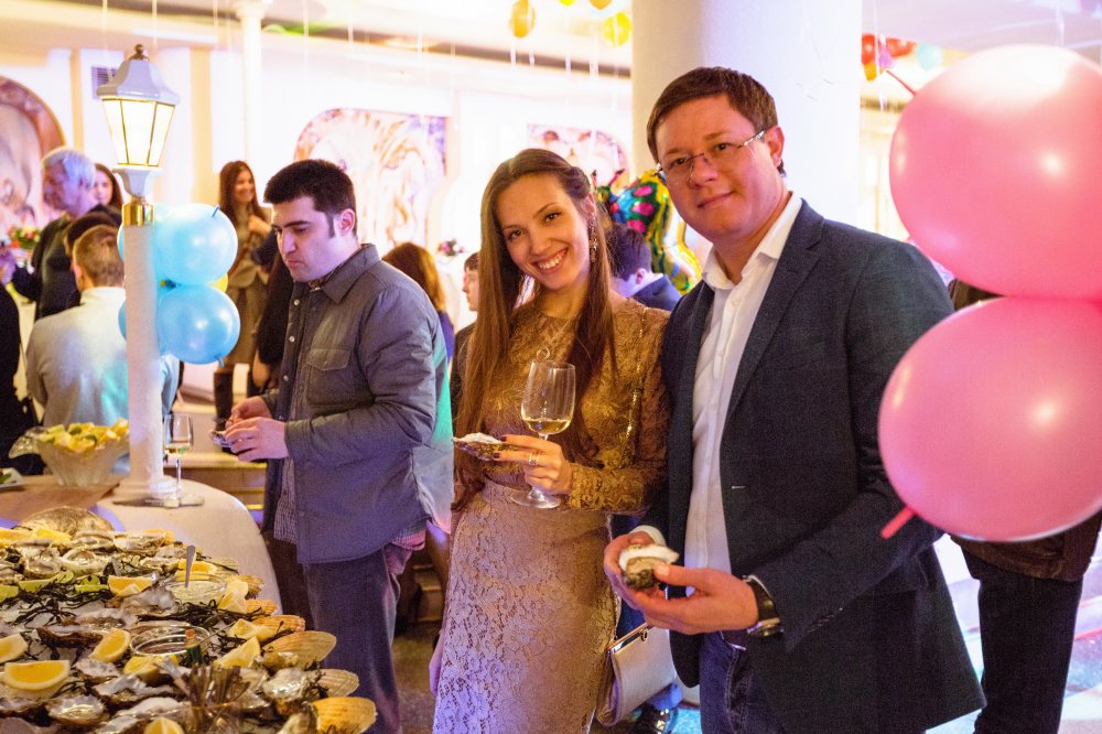 Мобильный устричный бар на свадьбе в ресторане на Поклонной горе