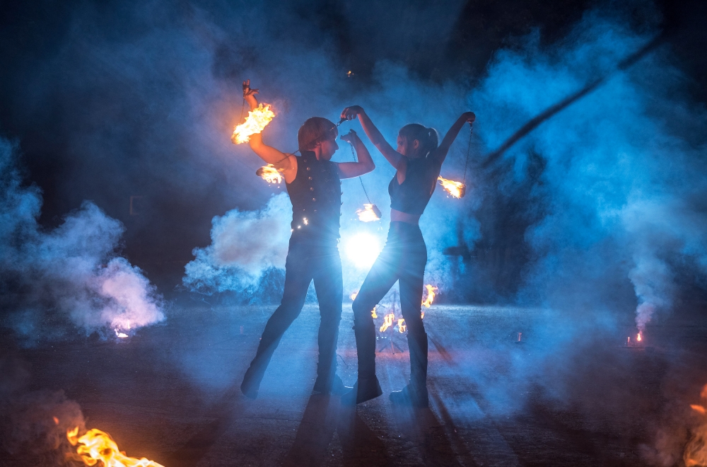 Файер шоу на свадьбу в Ростове