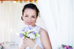 Невеста Ольга с букетом