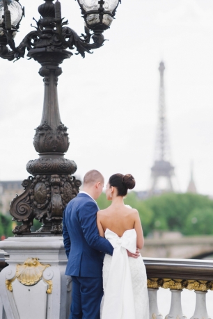 Фотосессия после свадебной церемонии в Париже