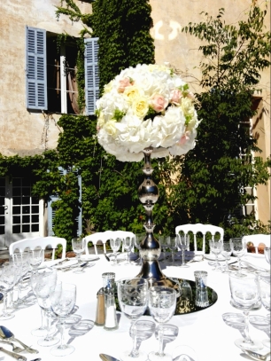 Высокая центральная композиция в виде шара