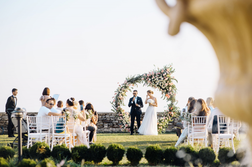 Свадьба в Болгарии, Свадебная церемония на вилле. Организация INSIDE WEDDING. Фотограф Александр Медведенко