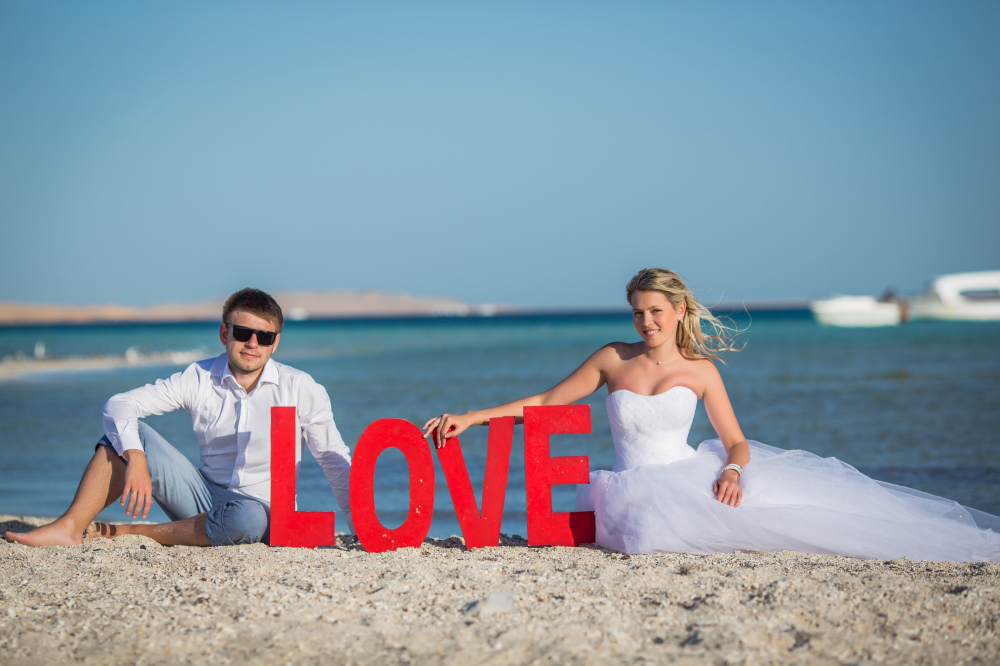 Мини-свадебная церемония на острове "Чайка" Хургада, Египет. Свадьба за границей.