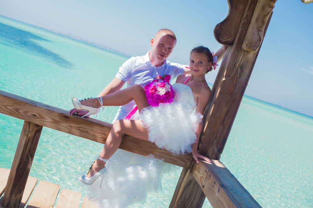 Завораживающая свадебная церемония Жемчужном острове Хургада, Египет. Свадьба за границей.