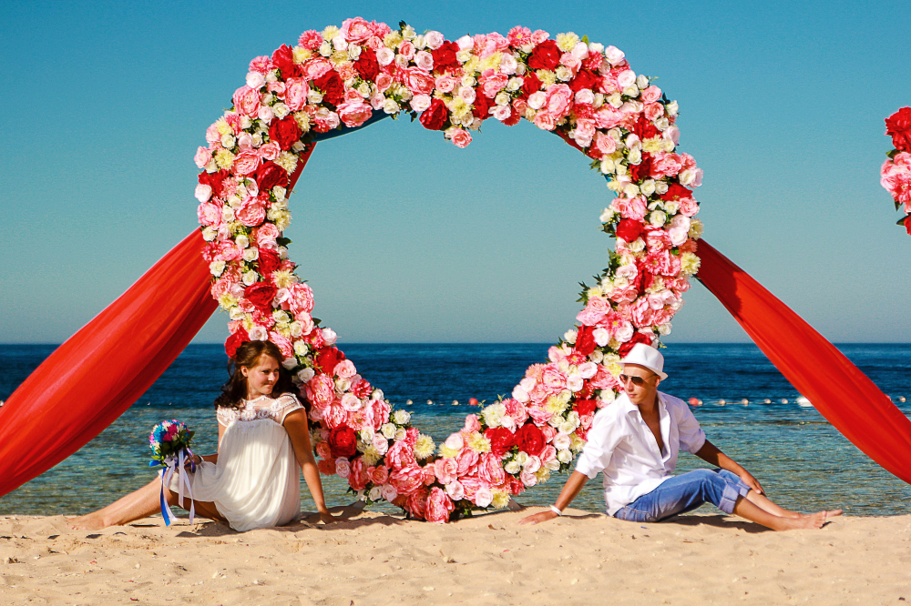 Мини- свадебная церемония "Море сердец" Сахл Хашиш, Хургада, Египет. Свадьба за границей.