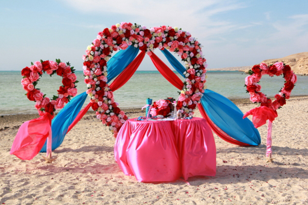 Мини- свадебная церемония "Море сердец" Сахл Хашиш, Хургада, Египет. Свадьба за границей.
