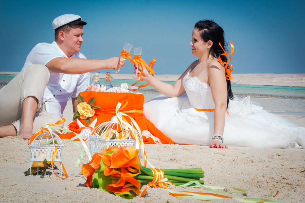 Мини-свадебная церемония на острове "Чайка" Хургада, Египет. Свадьба за границей.