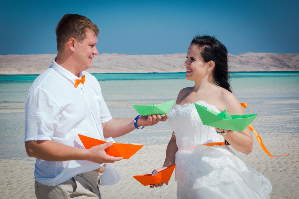 Мини-свадебная церемония на острове "Чайка" Хургада, Египет. Свадьба за границей.