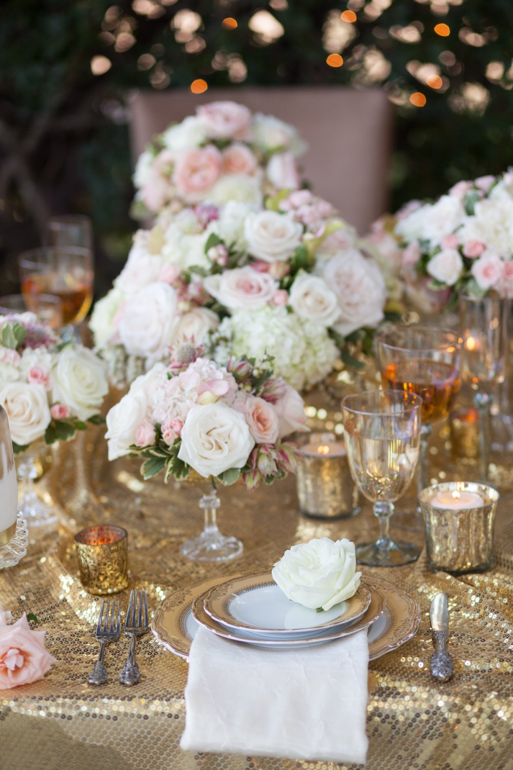 Декор свадебного ужина. Санта-Барбара, США.