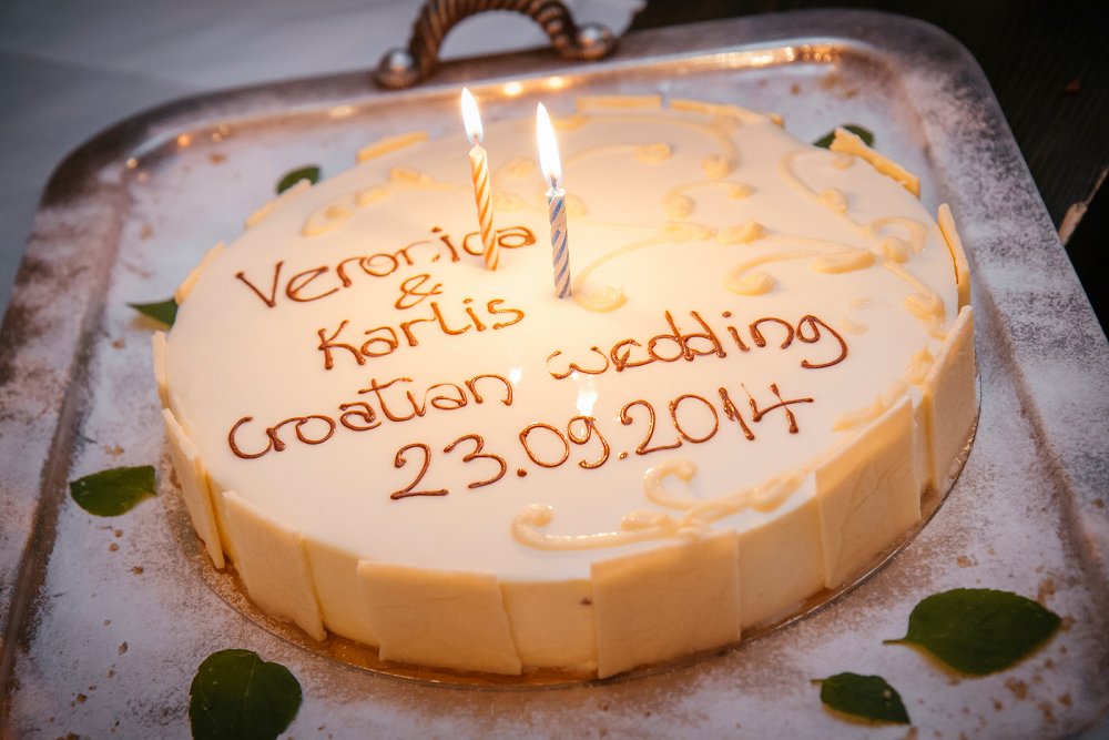 Свадебный торт для камерной свадьбы в Хорватии
