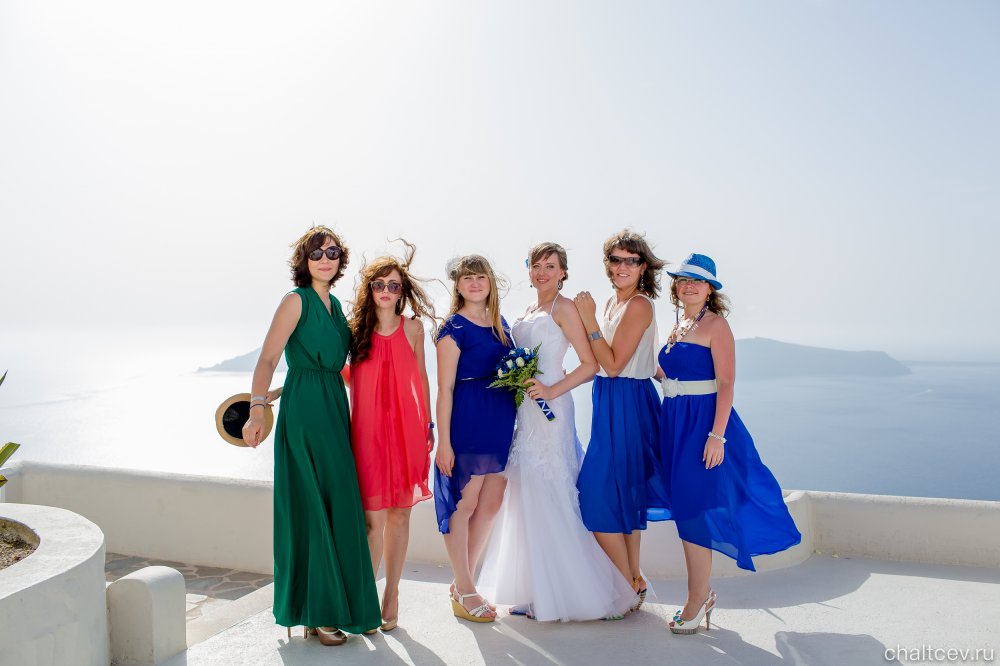 Официальная свадебная церемония Екатерины & Владислава  из г.Тюмени 22.09.2014 года в Греции на о. Санторини. Свадебная площадка Andromeda villas