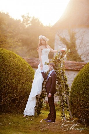 Лестница в декоре свадебной фотосессии