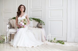 Съемка утра невесты в фотостудии