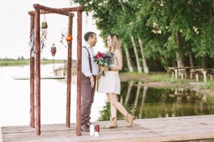 Место бракосочетания в стиле Бохо