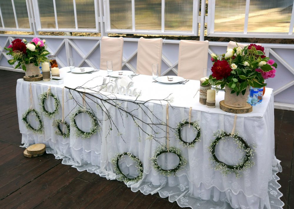 Свадьба в стиле рустик
Место: Старая Мельница
Бюджет Свадьбы - 250 000 рублей
Декор выполнен нашим агентством