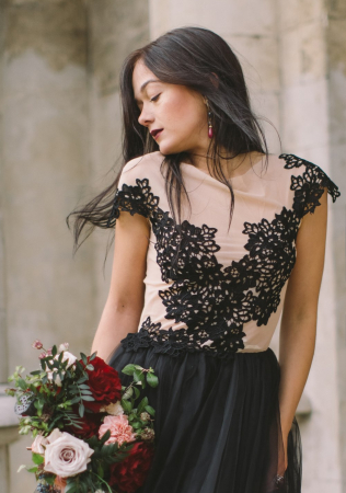 черное платье невесты, организатор WED KIOSQUE