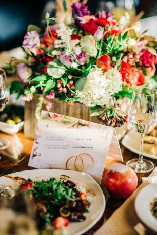 Свадебное оформление стола