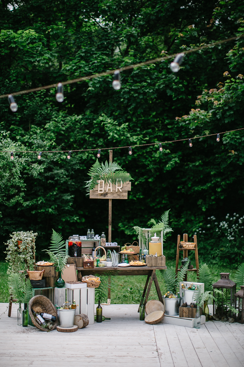 Идея для оформления бара на свадьбу