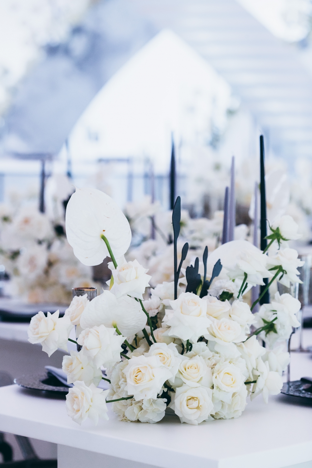 оформление гостевых столов на свадьбе Даши и Димы