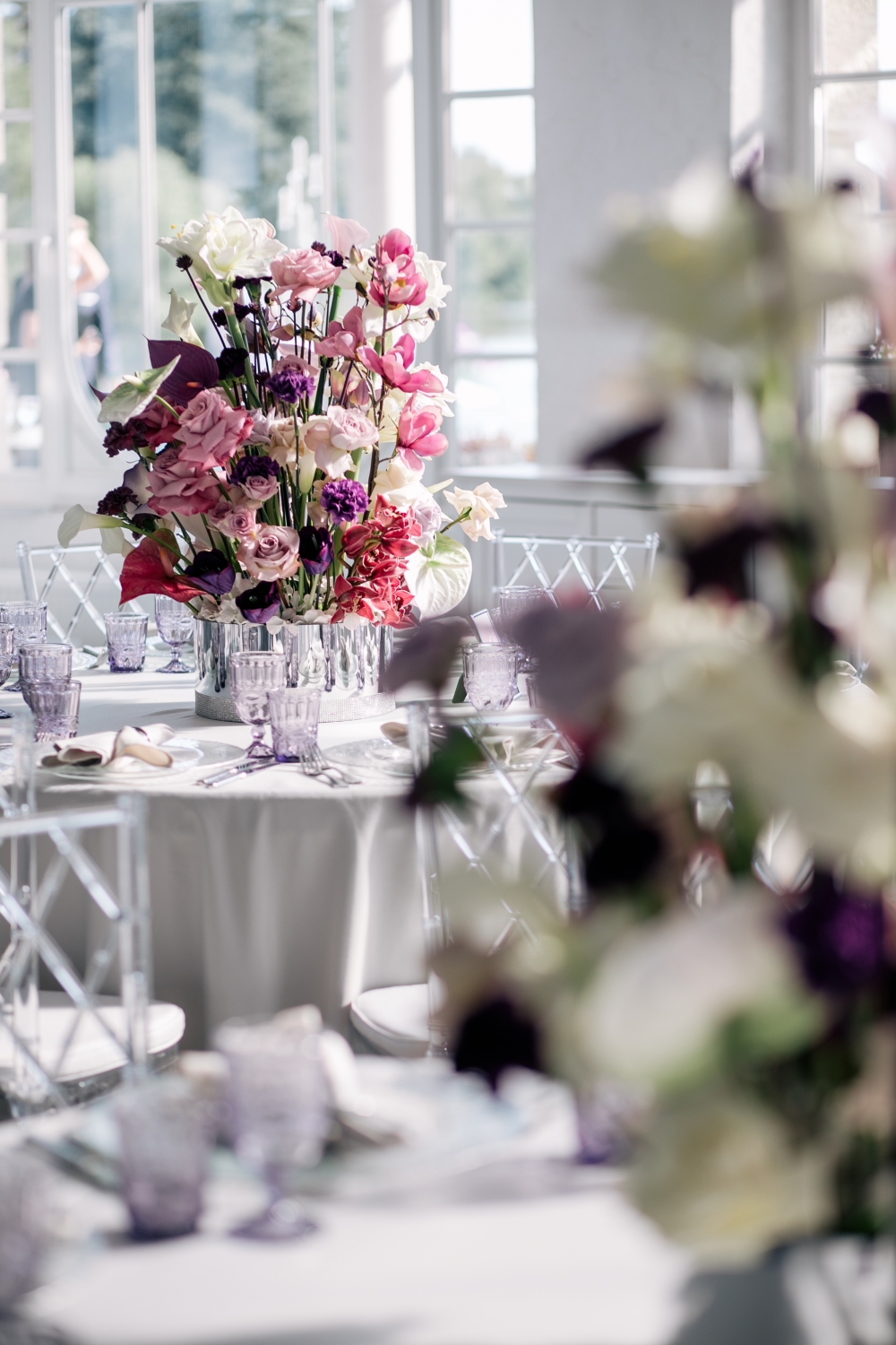 Оформление зала на свадьбе Миланы и Жени