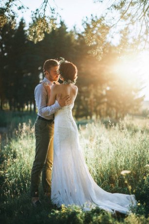 Нежное закатное солнце