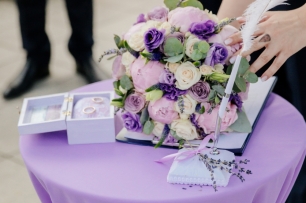 Свадьба в лавандовом цвете. Букет невесты