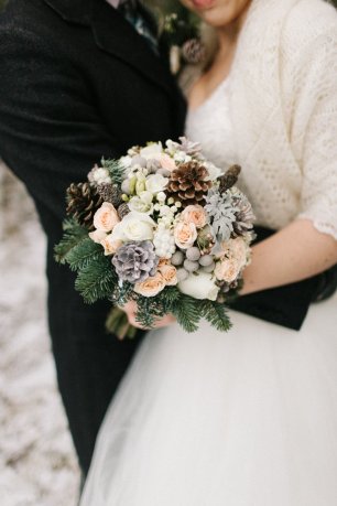 Букет невесты для зимней свадьбы