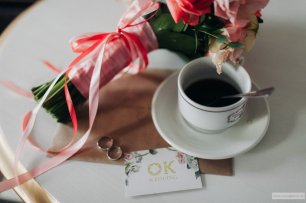 Розовый букет невесты