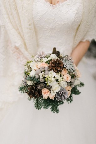 Зимний букет невесты