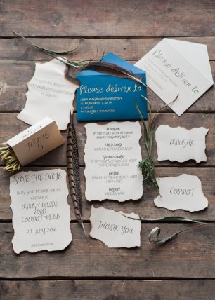 Свадебная полиграфия с обожженными краями