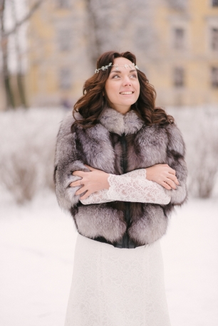 Свадьба Алены и Алексея. Зимний образ невесты