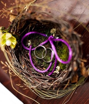 Держатель для колец в виде птичьего гнездышка