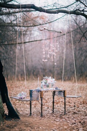 Морозно кристальная свадебная съемка