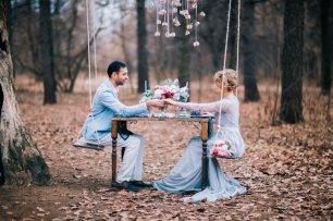 Морозно кристальная свадебная съемка