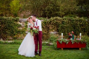 Фотозона на свадьбе в стиле бохо-шик