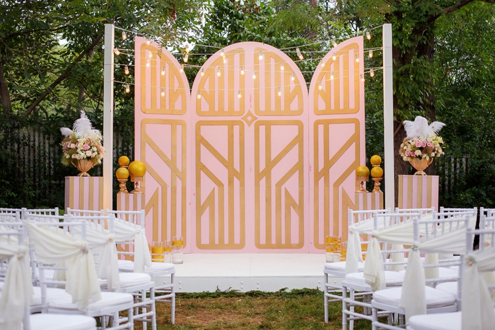 Свадебная церемония в стиле "Великий Гэтсби"