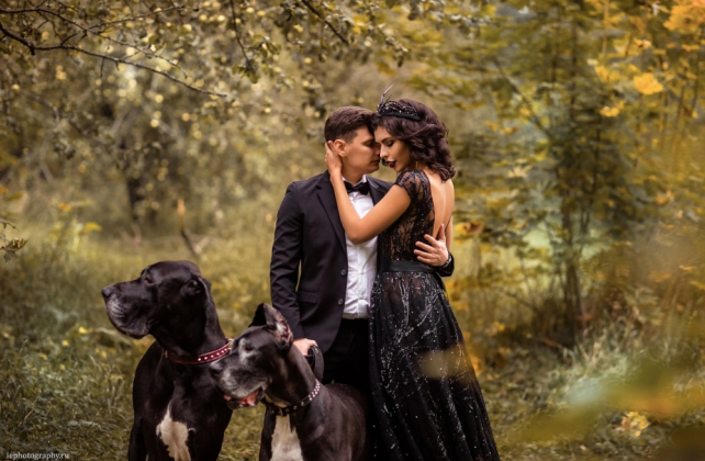 черное платье невесты, организатор SKAZKA PROJECT