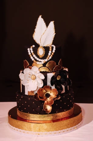 Потрясающий свадебный торт в стиле "Великий Гэтсби"