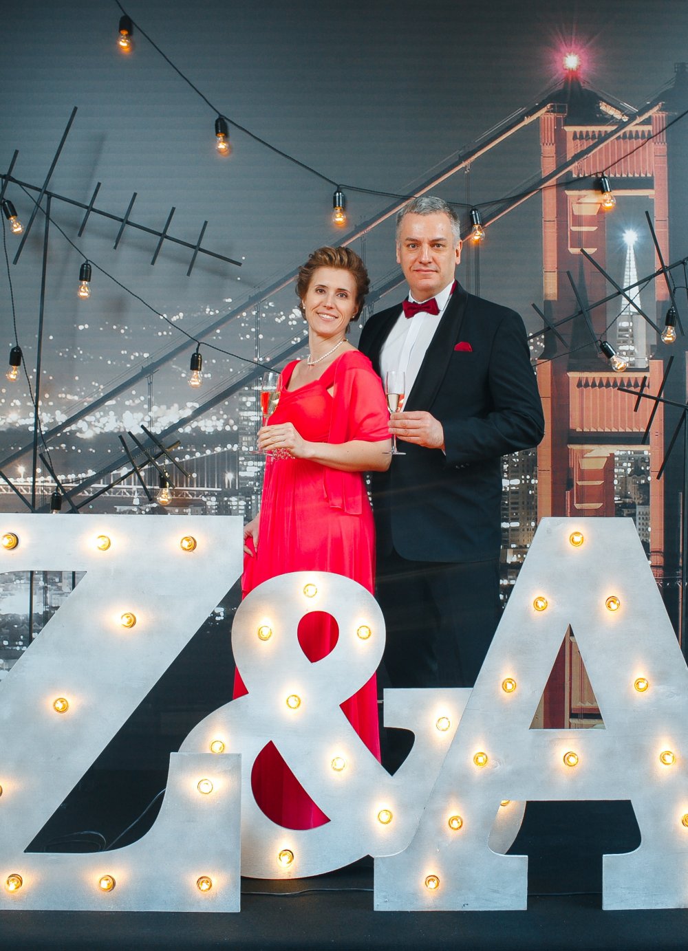 Фото зона на свадьбе "Black & White" 