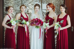 Свадьба в цвете марсала