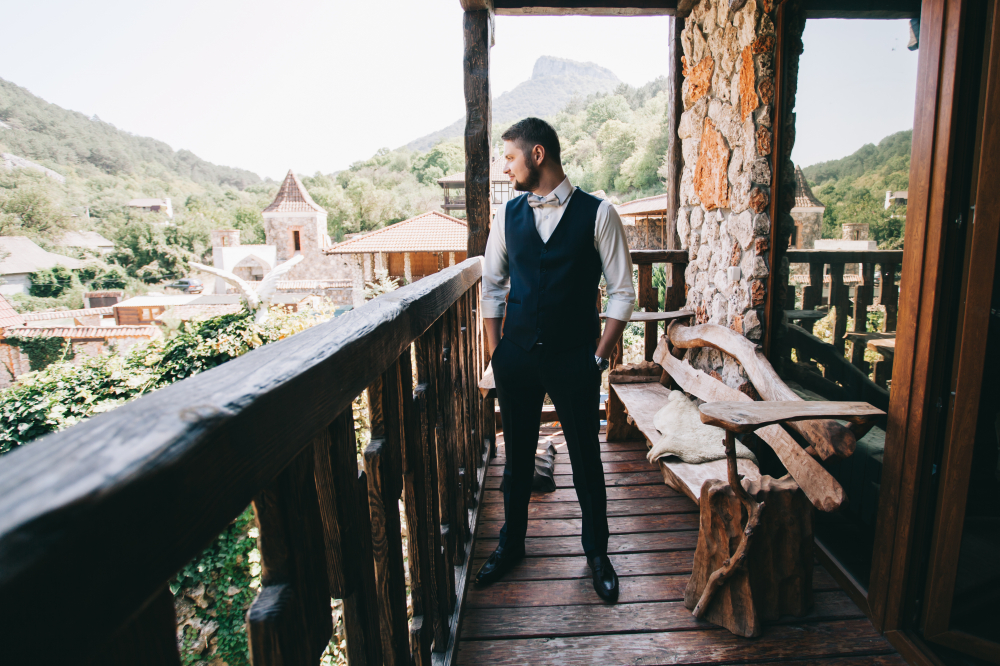 Утро жениха на свадьбе в Крыму.