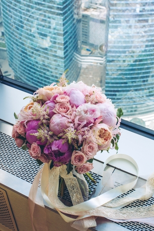 Василий и Анастасия. Пионовая свадьба