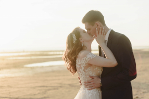 На закате у Финского залива