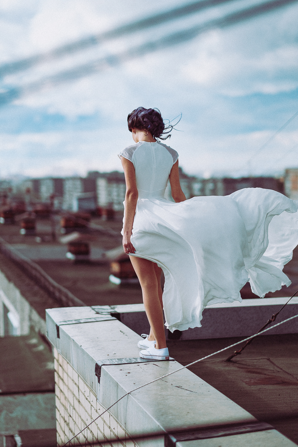 Невеста. Шифоновое платье.