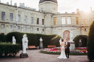 Гатчинский парк в лучах заходящего солнца