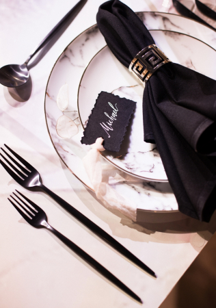 зимняя свадьба в черно-белом цвете, организатор SALUTE EVENT